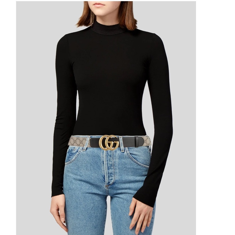 Gucci Black and Gold belt - Picture 2 of 8